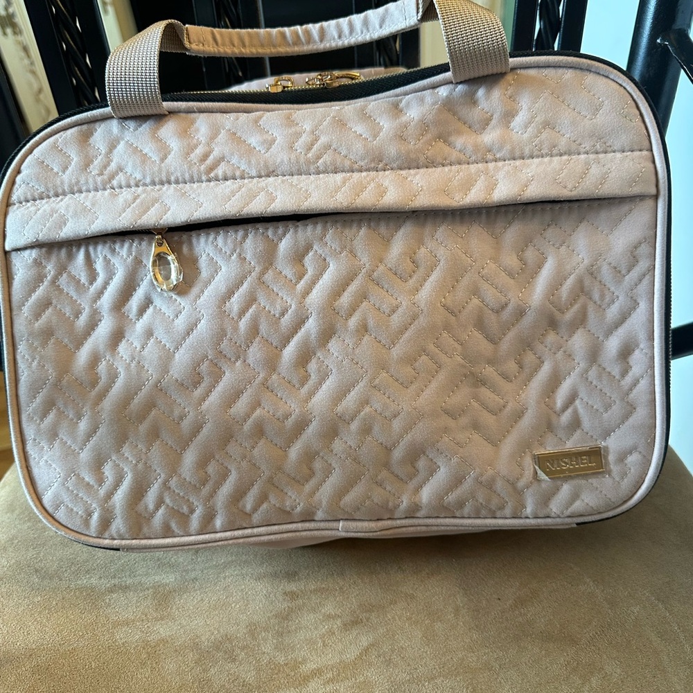 Cream Quilted Travel Bag